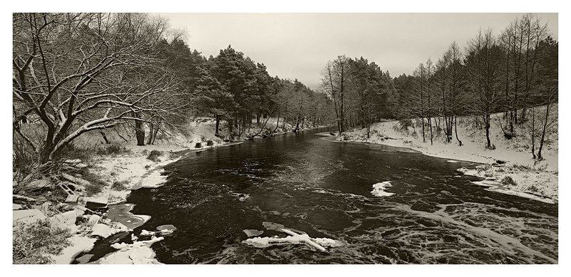 зима, река Зимняя река #1photo preview