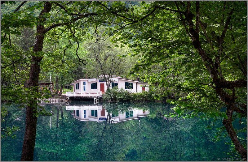 кавказ, голубые озёра, пейзаж На нижнем голубом озере..photo preview