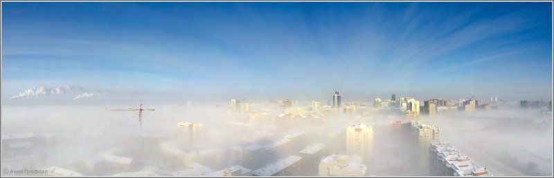 новосибирск, утро, туман, мороз, -33, аня графова Город - призракphoto preview