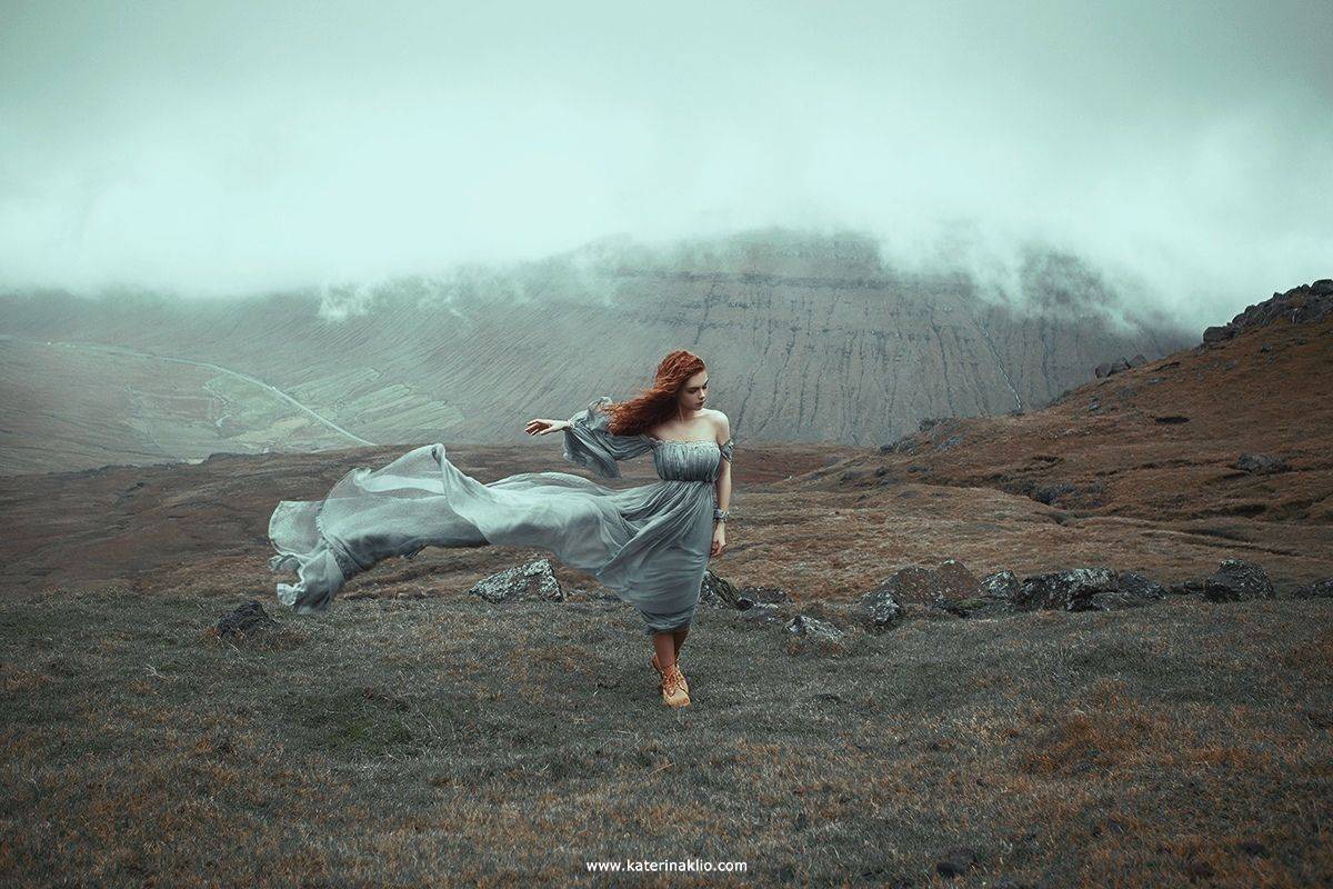 ginger,ocean,portrait,redhead,woman,model,lady,wild,wind,rain,storm,mood, waterfall,fairy,scandinavian,myth,valkyrie,woman,model,faroe,wild,island,cold, Катерина Клио