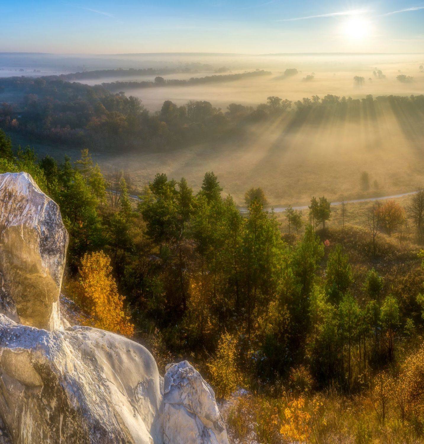 крапивенское городище, рассвет, туман, Александр Литвишко
