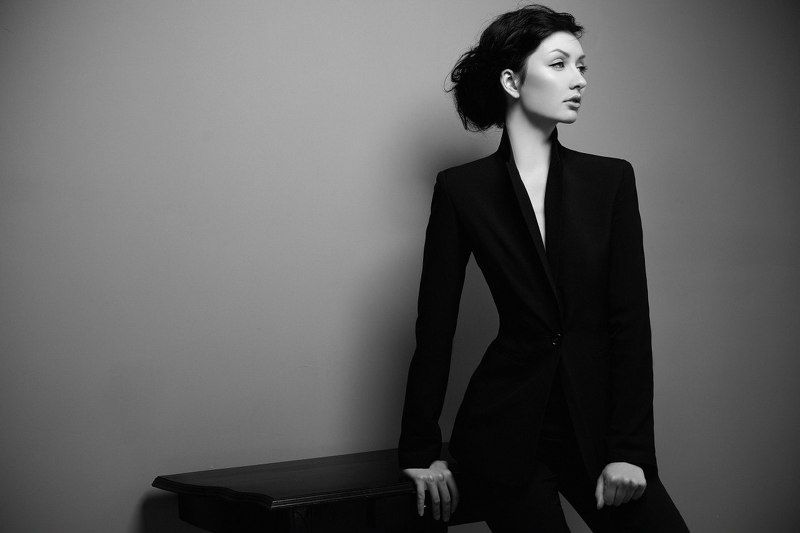 Fashion, Oodji, Портрет, Фотограф, Черно-белая фотография Девушка в черномphoto preview