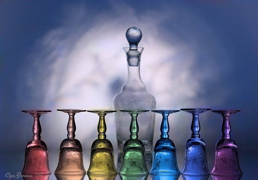 Радуга.... Автор: Ольга Горелова фото, стекло, радуга, бокал, Ольга Горелова