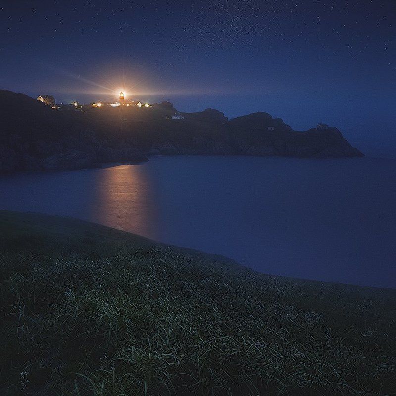 Дальний восток, Маяк, Маяк Гамов, Ночь, Россия, Японское море Маяк Гамовphoto preview