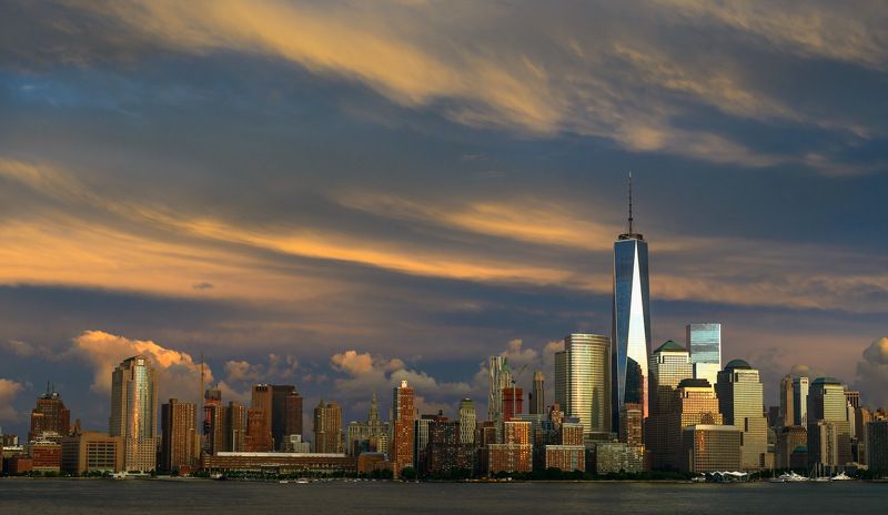 City, Golden, Manhattan, NYC, Sunset, WTC Golden Sunsetphoto preview