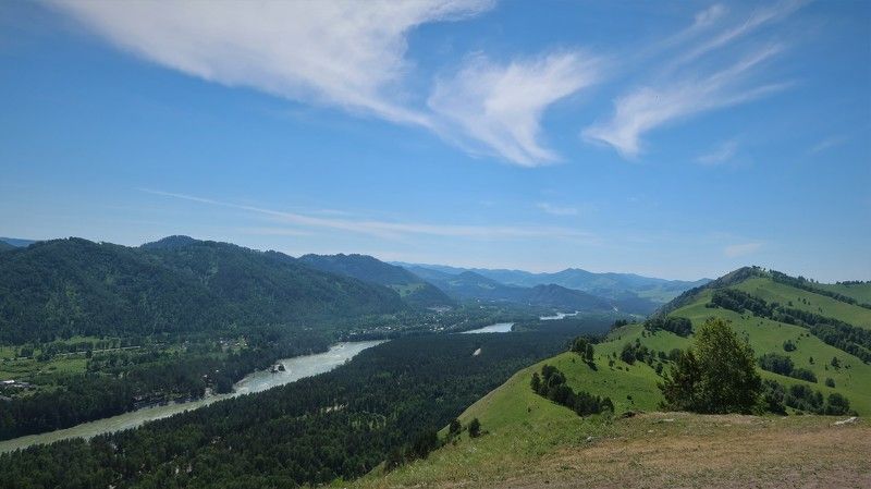 катунь,река,алтай,горы,облака,природа Облака над Катуньюphoto preview