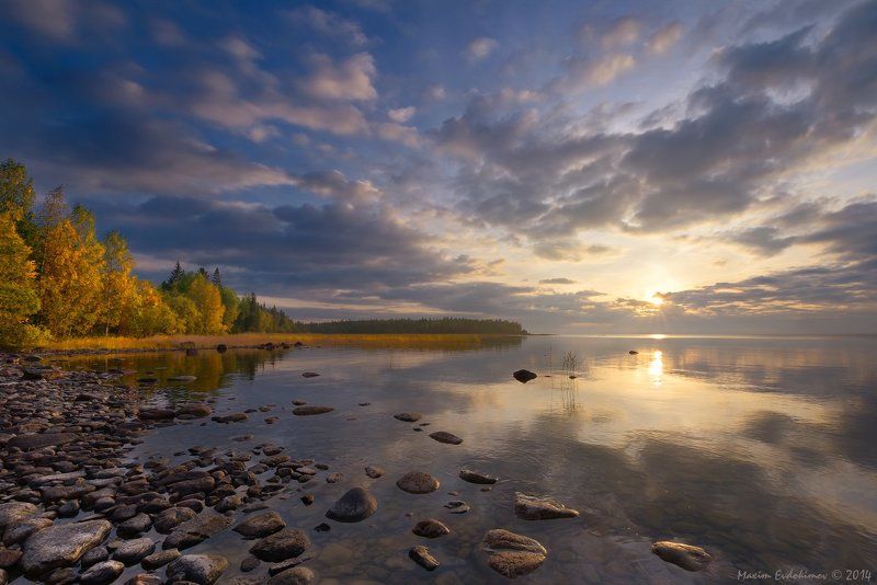 Онего, Онежское озеро Онего. Сентябрь.photo preview