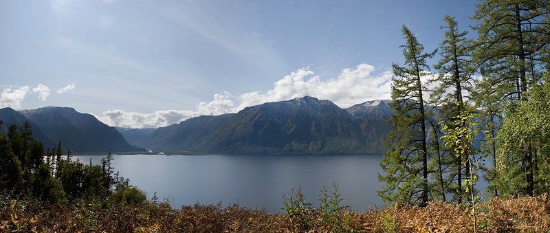 телецкое, озеро, алтай, чулышман Вид на устье Чулышманаphoto preview