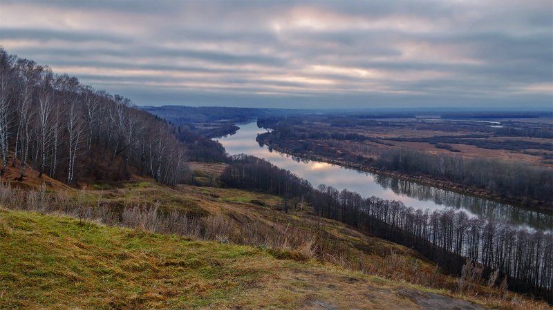 вечер, закат, клязьма, осень, пейзаж, природа, река Лысая гора. Клязьмаphoto preview