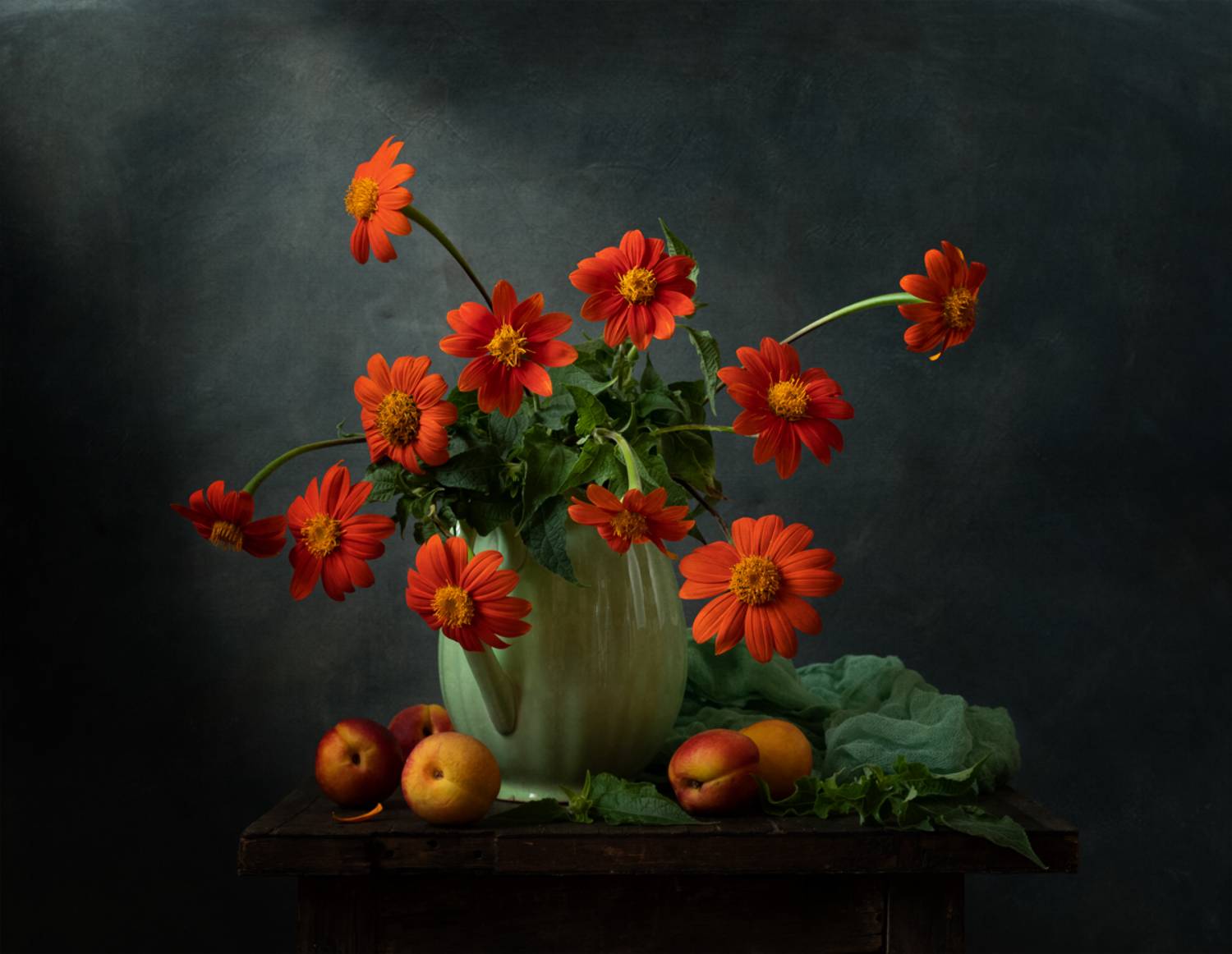 натюрморт, цветы, титония, Оля