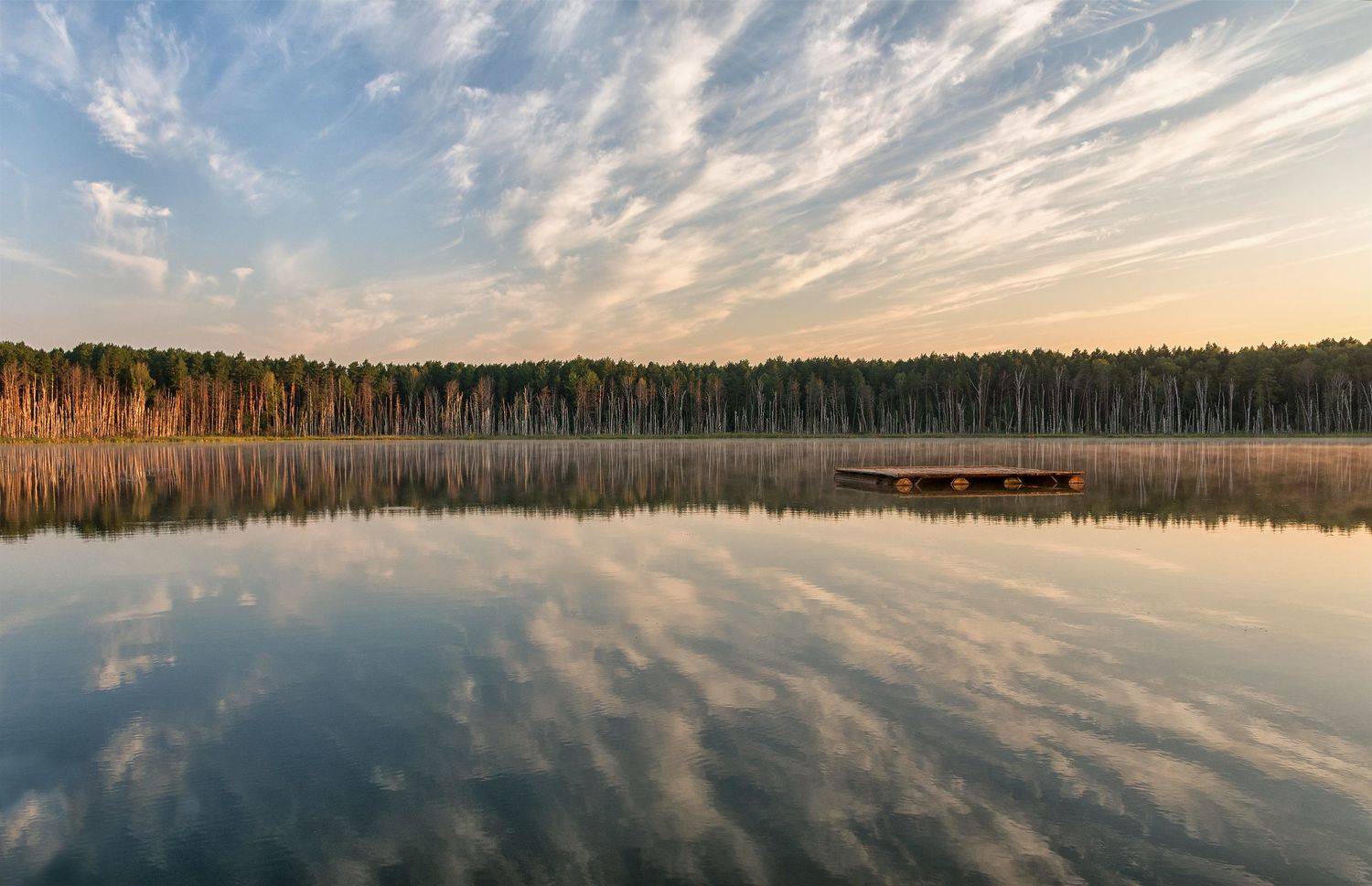утро, тишина, озеро, рассвет,, Марина Мочалова