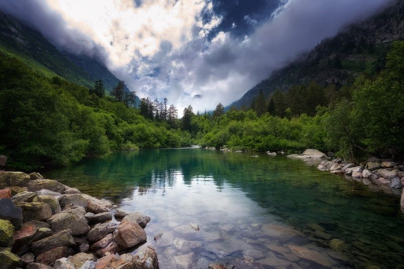 домбай  dombay бадукские озера Первое Бадукское Озеро. Домбай. Карачаево-Черкесская Республикаphoto preview