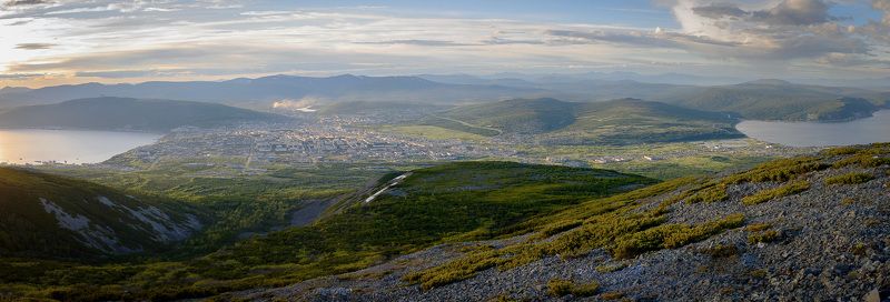 Магадан в закатеphoto preview