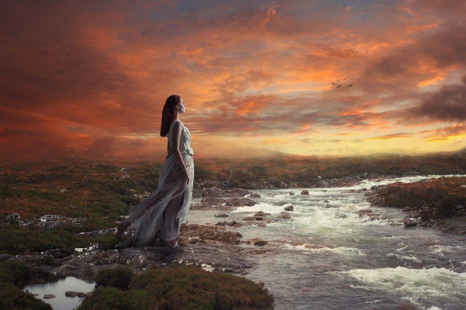 ***. Автор: Sergii Vidov девушка, река, Sergii Vidov