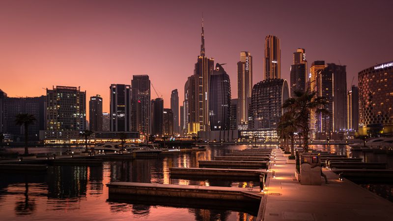 uae, dubai, evening, dusk, sunset, city, town, architecture, skyline One more evening in Dubaiphoto preview