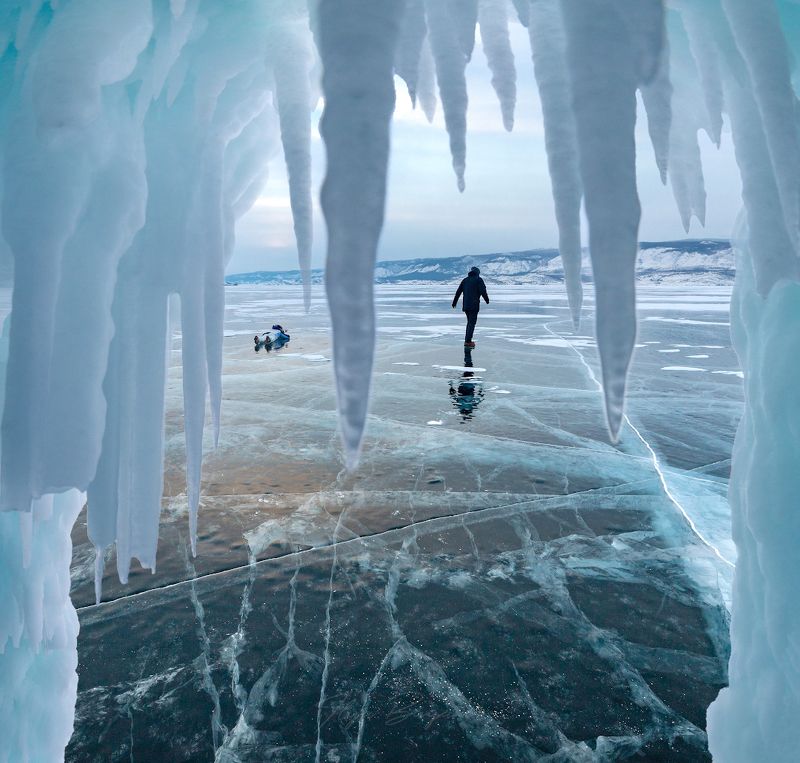 байкал, грот, прозрачный лед, photo preview