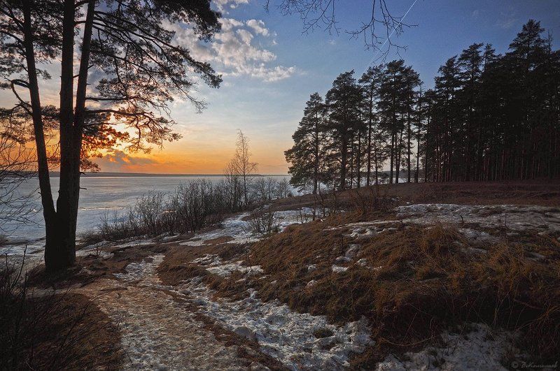 Весна, Вечер, Закат, Пейзаж, Природа Весенние мечты...photo preview