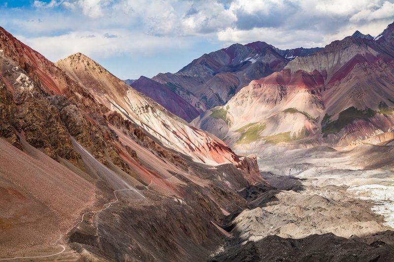 Памир, горы, цвет, небо, Киргизия, Кыргызстан, пик Ленина Цвета Памираphoto preview