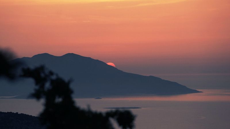 Sunset, Rhodes, Rodos Густые краскиphoto preview