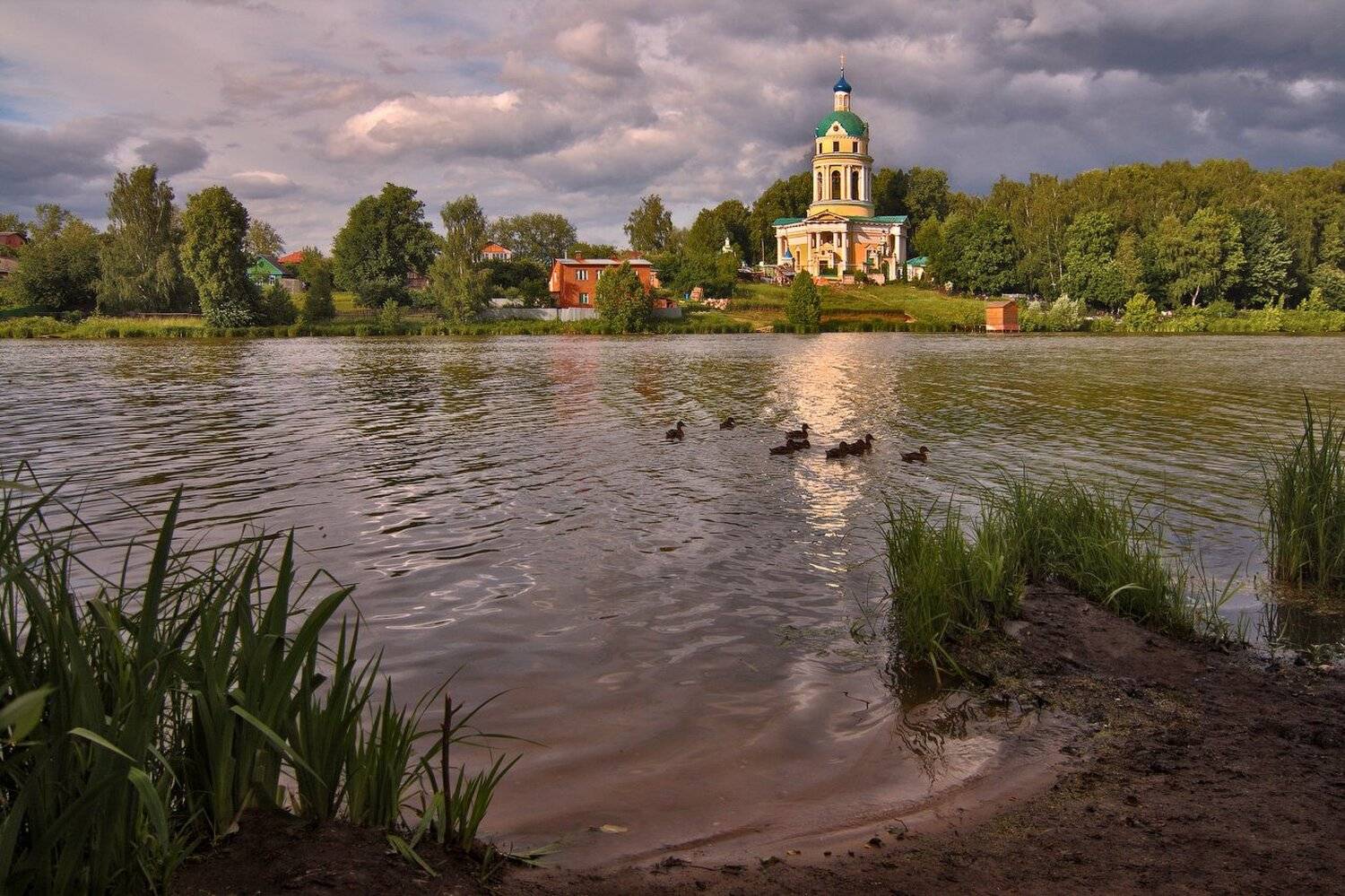 Барский, Гребнево, Пруд, Утки, Храм, Виктор Климкин