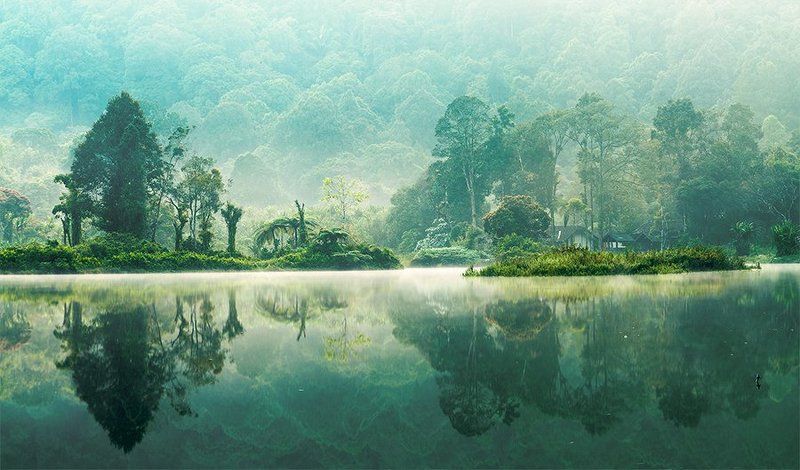 Lake, Landscape, Morning, Reflection Situ Gunungphoto preview