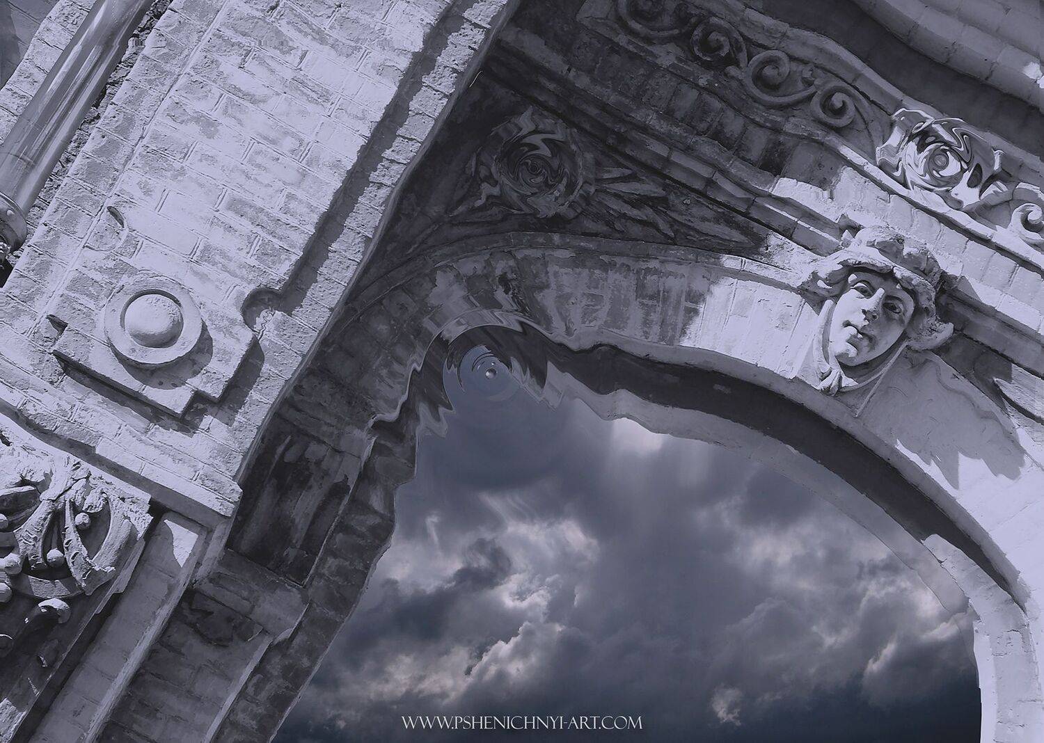 архитектура, абстракция, минимализм, небо, портал, иллюзия, Пшеничный Андрей