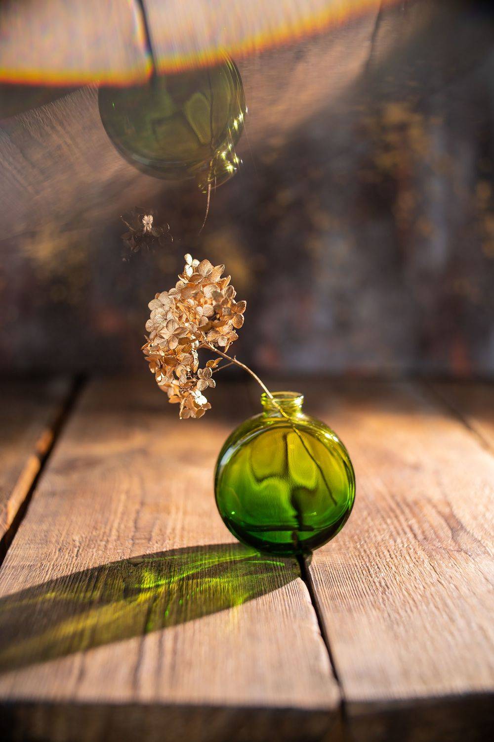 Зеленая. Автор: Тата Бакбак зеленый натюрморт отражение гортензия, Тата Бакбак