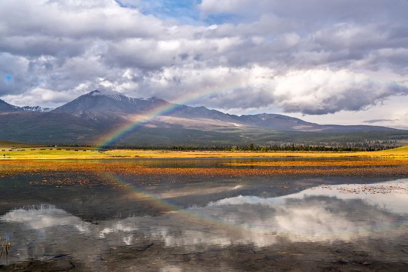 монголия, саяны, мунку-сардык, радуга Радуга на Окунёвом озереphoto preview