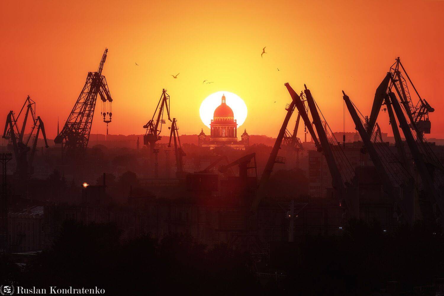 исаакиевский собор, санкт-петербург, рассвет, закат, прострел, композитная фотография, time blending, Руслан Кондратенко