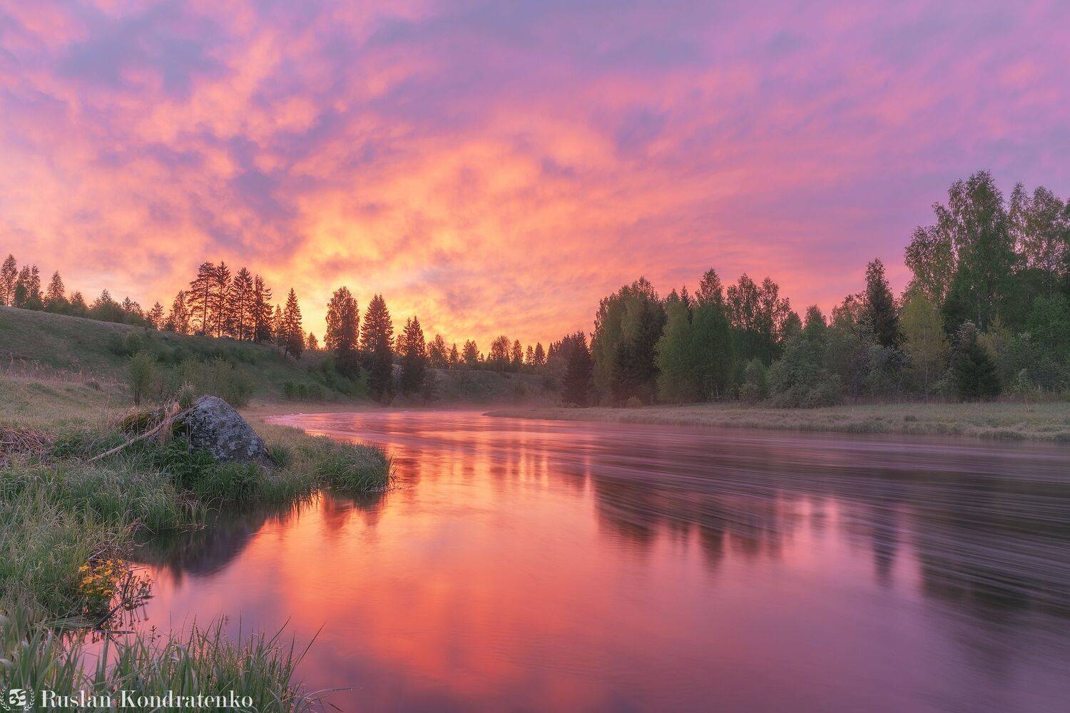 Рассвет на реке Лемовжа. Автор: Руслан Кондратенко река, рассвет, лемовжа, закат, Руслан Кондратенко