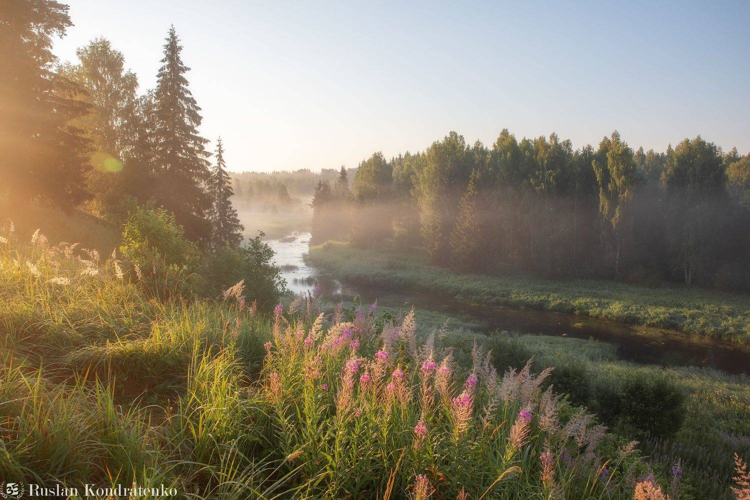 Рассвет на реке Лемовжа. Автор: Руслан Кондратенко река, рассвет, лемовжа, закат, Руслан Кондратенко