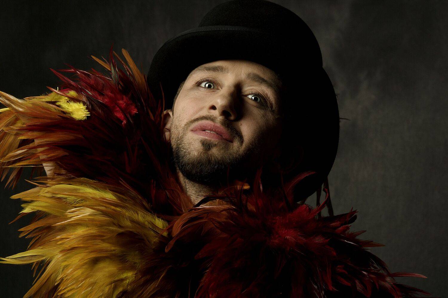Портрет, глаза, перья, лица, мужчина,мужской портрет, Замятин Александр