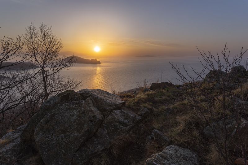 рассвет, солнце, море photo preview