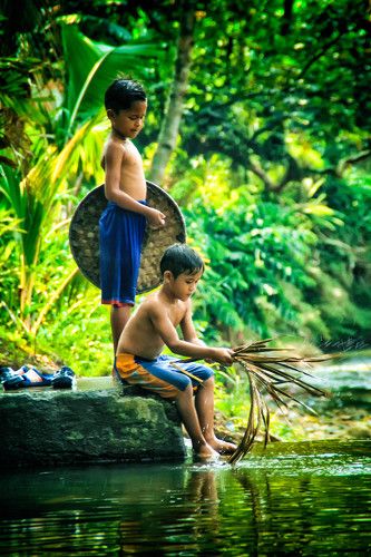 Playing on the river