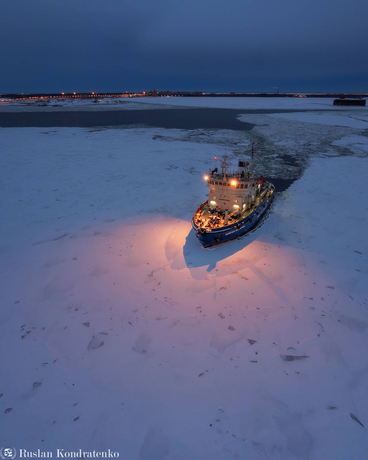 ледокол, topdown, аэрофото, аэрофотография, капитан косолапов, кронштадт, санкт-петербург, Кондратенко Руслан