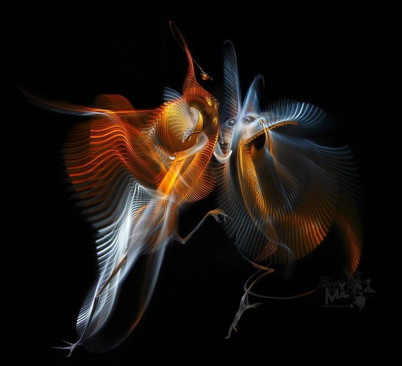 светографика, витые сдвиги, графика, портрет, история, сюжет, предметы Что трясется в темноте? (Светографика - Витые сдвиги 2009 )photo preview