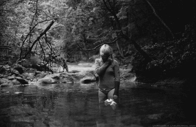 lake, girl, origami, forest oriGamiphoto preview