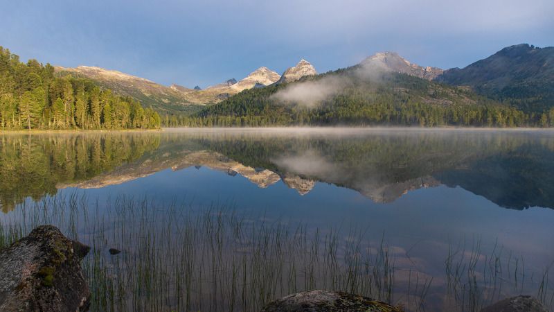 ергаки, озеро, август, безрыбное, утро Чистотаphoto preview