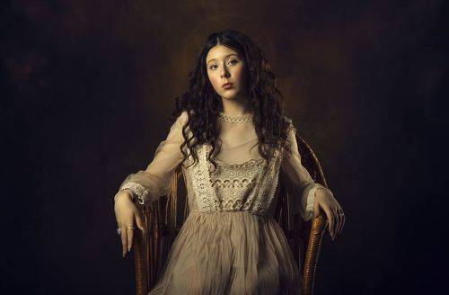 On the throne