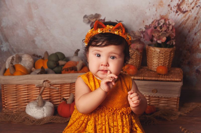 малышка, осень, девочка, детское фото, детская фотография, тыквы, familyphoto, love, baby, family, babyphoto, children, childrenphoto, autumn, childrenphotography photo preview