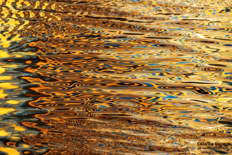 абстракция, акваабстракция, акваграфика, отражение, отражение на воде, красивая вода, осенние отражения, петербургские акварели Акваграфика осеннего Петербургаphoto preview