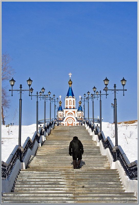 Хабаровск, храм, лестница photo preview