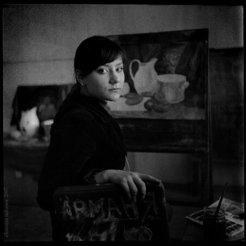 sidorina, натюрморт, живопись, 6x6 за натюрмортом. портрет Юлии С.photo preview