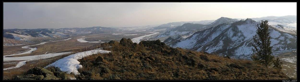 Панорама Весны. Автор: Игорь Глушко весна,Бурятия,долина Селенги, Игорь Глушко