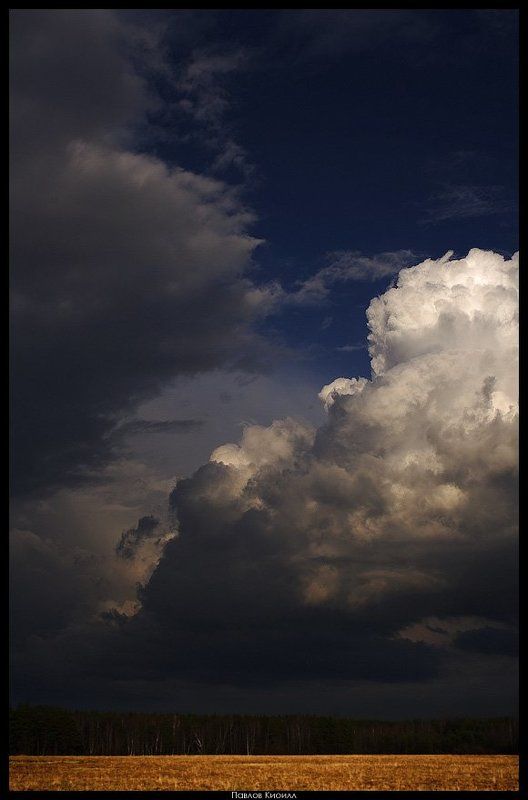 дождь, поле, весна Уходящие дождиphoto preview