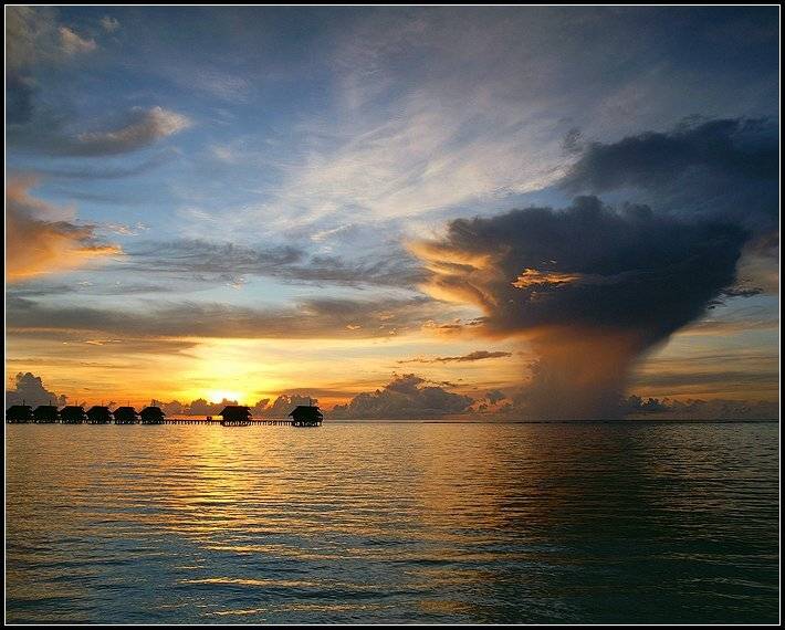 рассвет, океан, мальдивы, Григорий Иващенко