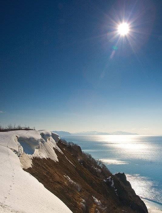 Пейзаж с Солнцем над морем. Автор: Sir Fisher магадан, Sir Fisher