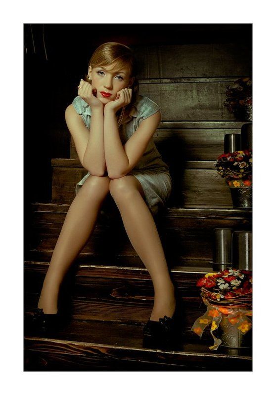 девушка, гламур, портрет Притомилась...photo preview