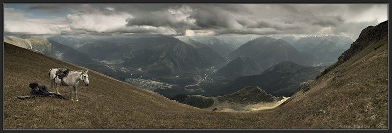 небо, горы, облака, лошадь, архыз,когда, до, неба, рукой, подать Когда до неба рукой податьphoto preview