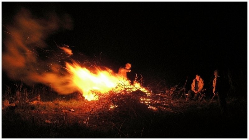 огонь, люди, ночь КОСТЁРphoto preview